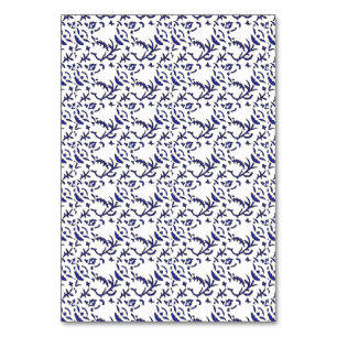 Blaues und weißes Geschenkpapier mit Grafik Tischnummer