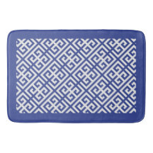 Blaues und weißes griechisches Schlüsselmuster