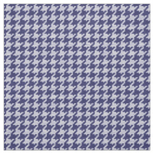 Blaues und weißes Hahnentrittmuster-geometrisches Stoff
