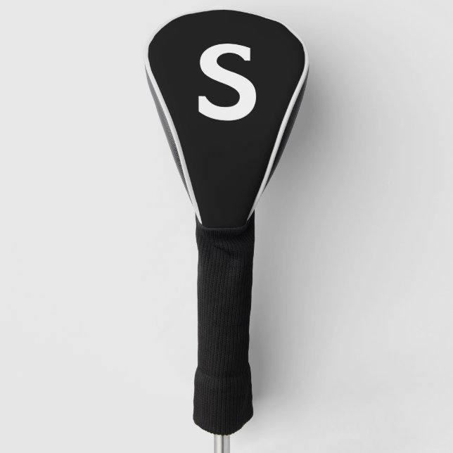 Blaues und weißes Monogramm-Initial Golf Headcover (Vorderseite)