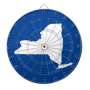 Blaues und Weißes New York Dartscheibe