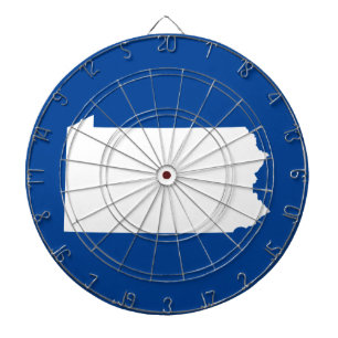 Blaues und Weißes Pennsylvania Dartscheibe
