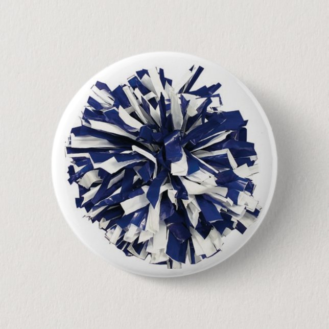 Blaues und weißes Poms Button (Vorderseite)