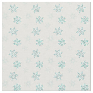 Blaues und weißes Schneeflocke-Muster Stoff