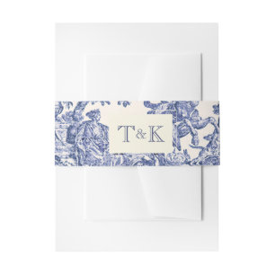 Blaues und weißes Toile Einladungsbanderole