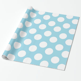 Blaues und weißes Tupfen-Geschenk-Packpapier Geschenkpapier