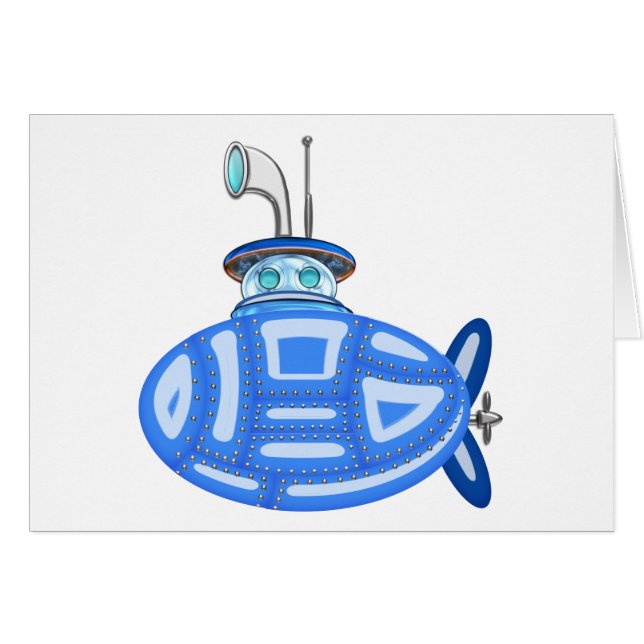 Blaues Unterseeboot (Vorderseite (Horizontal))