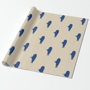 Blaues Unterseeboot Geschenkpapier