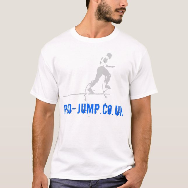 Blaues URL - laufend T-Shirt (Vorderseite)