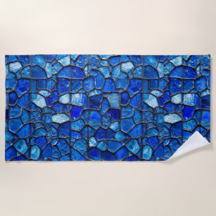 Blaues venezianisches Glasdesign Strandtuch
