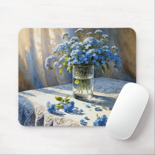 Blaues Vergessen-Me-Nicht-BlumenBouquet Mousepad