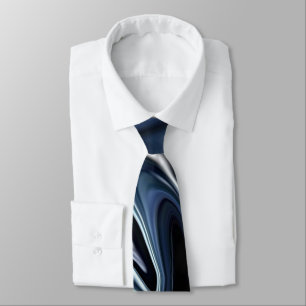 Blaues verschwommenes Muster Krawatte