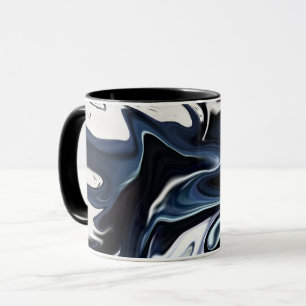 Blaues verschwommenes Muster Tasse
