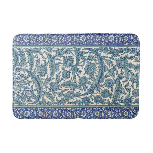 Blaues Verziertes florales arabisches Muster Badematte