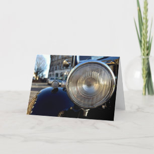 Blaues Vintage-Auto Karte
