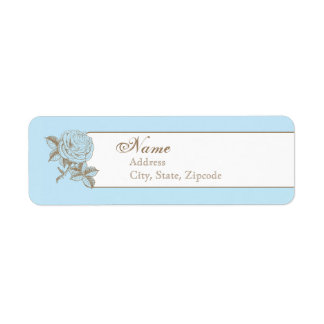 Blaues Vintage-Französisches Rücksendeadressetiket