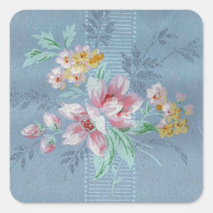 Blaues Vintages Hintergrundpapier - Aufkleber