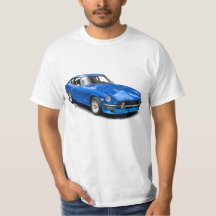 Blaues Vintages klassisches Z-Car-T-Shirt