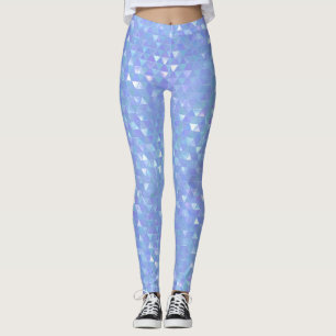 Blaues Violet Trenddreiecke Geometrisch Leggings