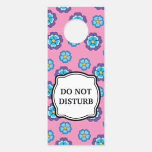 Blaues Violett Rosa Blumenmuster Türanhänger