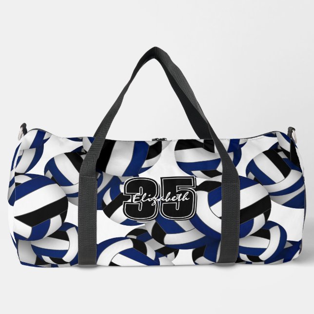 Blaues Volleyball-Team Duffle Bag (Vorderseite)