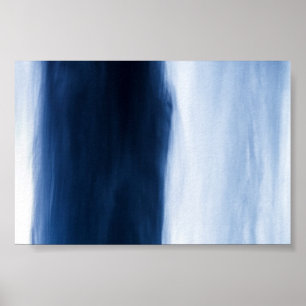 Blaues Wasser Abstrakt Poster