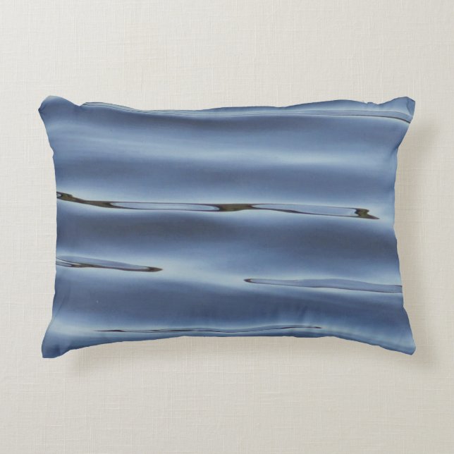 Blaues Wasser Dekokissen (Vorderseite)