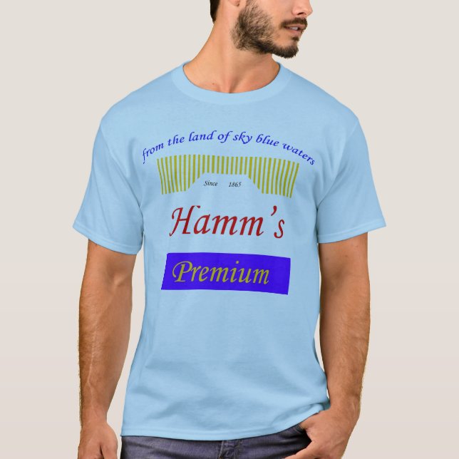 blaues Wasser des Himmels, Hamms Logo T-Shirt (Vorderseite)