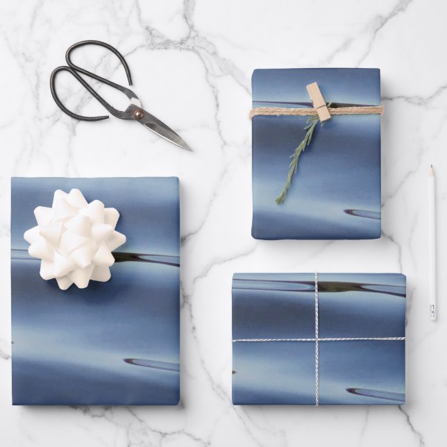 Blaues Wasser Geschenkpapier Set (Vorderseite)