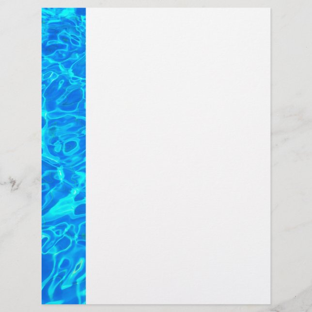 Blaues Wasser Hintergrund Lethead (Vorderseite)