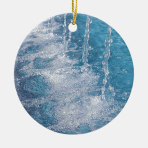 Blaues Wasser Keramik Ornament