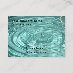 Blaues Wasser lässt Kräuselungen Visitenkarten Visitenkarte