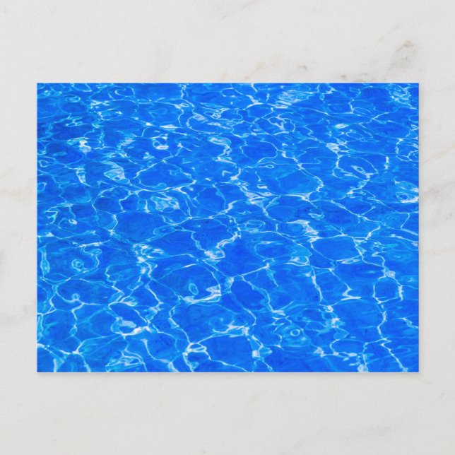 Blaues Wasser Postkarte (Vorderseite)