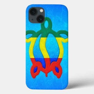 Blaues Wasser Rasta Honu iPhone 13 Hülle