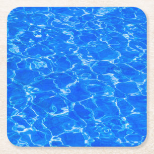Blaues Wasser Rechteckiger Pappuntersetzer