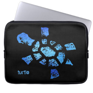 Blaues Wasser-Schildkröte 13" Laptopschutzhülle