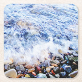 Blaues Wasser schweben Rechteckiger Pappuntersetzer