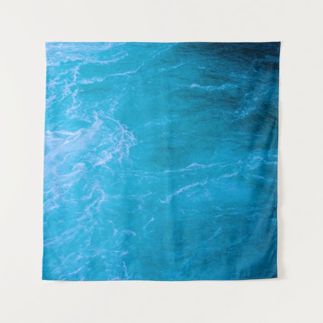 Blaues Wasser Wandteppich (Vorderseite)