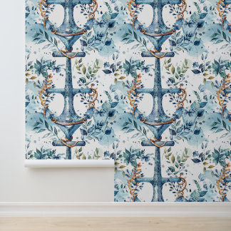 Blaues Wasserfarbdesign Tapete