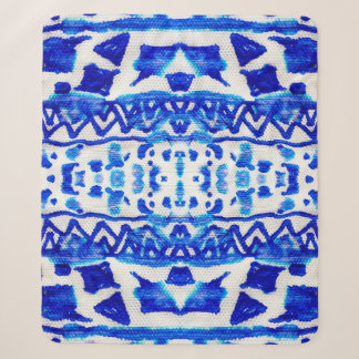 Blaues Wasserfarben-Stammes-ethnisches nahtloses M Sherpadecke