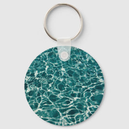 Blaues Wassermuster Schlüsselanhänger