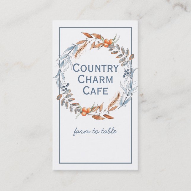 Blaues Watercolor Visitenkarte (Vorderseite)