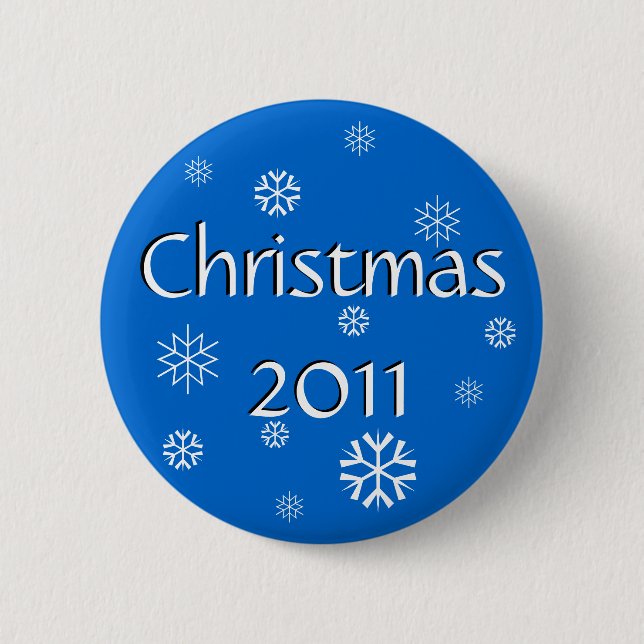 Blaues Weihnachten 2011 Button (Vorderseite)