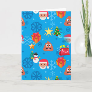 blaues Weihnachten Koto-Emoji Einladung