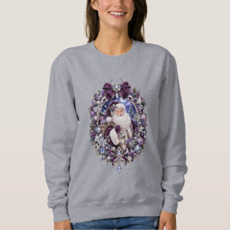 Blaues Weihnachtsmann-T-Shirt Sweatshirt