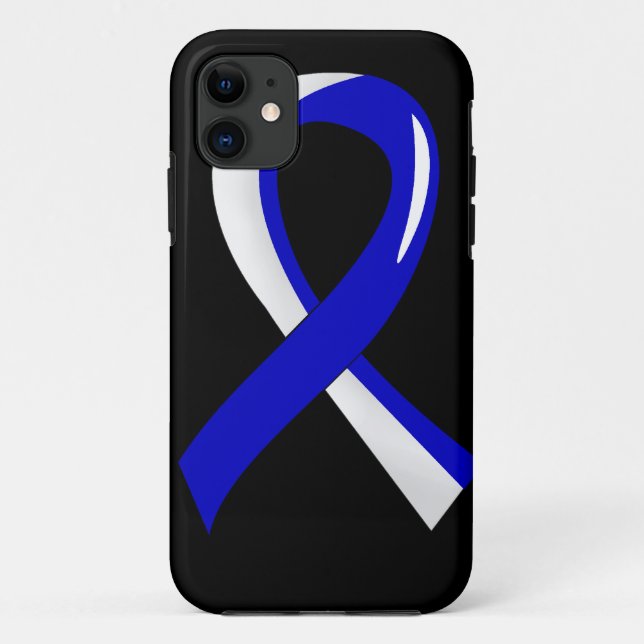 Blaues weißes Band 3 ALS Case-Mate iPhone Hülle (Rückseite)