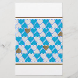 Blaues, weißes bayerisches Muster. Briefpapier