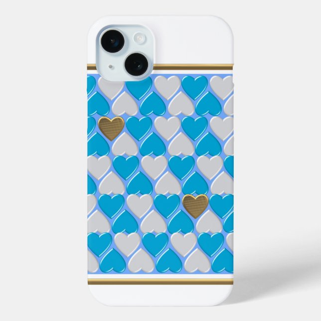 Blaues, weißes bayerisches Muster. Case-Mate iPhon Case-Mate iPhone Hülle (Rückseite)