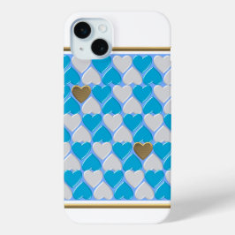 Blaues, weißes bayerisches Muster. Case-Mate iPhon iPhone Hülle