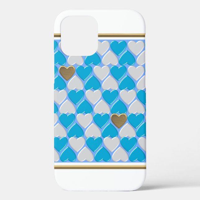 Blaues, weißes bayerisches Muster. Case-Mate iPhone Hülle (Rückseite)